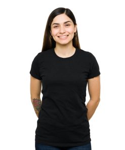 Custom-Women-T-Shirts-Round-Neck-Black-Diadye